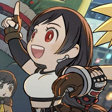 official ff7 art Ff7 Matching Icons, Tifa Cloud, Aerith Ff7, Cloud Aerith, Cloud And Tifa, Final Fantasy Ix, Final Fantasy Artwork, Final Fantasy Vii Remake, Tifa Lockhart