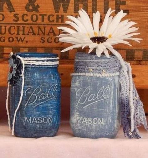 Wedding Centerpieces White, Denim Baby Shower, Diamonds And Denim Party, Denim And Pearls, Wedding Centerpieces Mason Jars, Denim Wedding, Denim Party, Home Decor Catalogs, Diamond Party