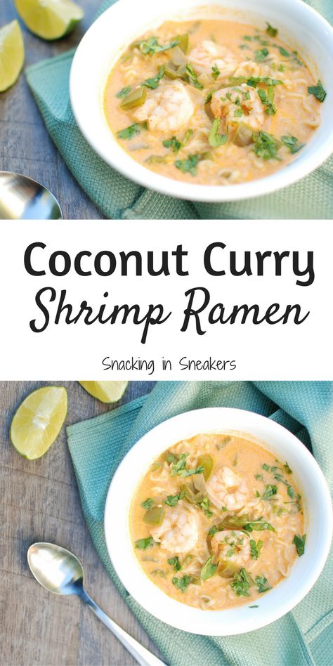 Shrimp Ramen Bowl, Ramen Bowl Recipe, Shrimp Ramen, Shrimp Bowl, Coconut Curry Shrimp, Simple Soup, Recipes Fish, Shrimp Recipes Healthy, Seafood Recipes Healthy