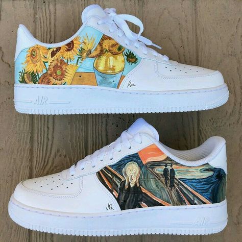 Nike Af1 Custom, Painted Shoes Diy, Custom Sneakers Diy, Af1 Custom, Painted Nikes, Custom Painted Shoes, Custom Shoes Diy, Nike Shoes Air Force, Painted Sneakers