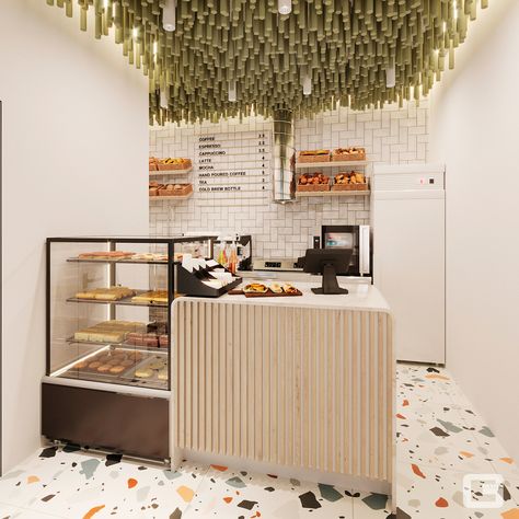 Проект кофейни “Nature cafe&bakery” :: Behance Mini Bakery Shop, Mini Cafe Design, Tiny Cafe Design, Mini Bakery Shop Design, Mini Cafe Ideas, Cafe Wall Design, Mini Coffee Shop, Nature Cafe, Boring Cat