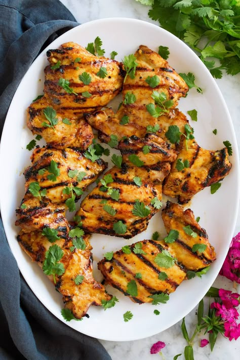 Thai Coconut Grilled Chicken Summer Grilled Chicken, Tasty Grilled Chicken Recipes, Thai Coconut Chicken, Chicken Pot Pies, Grilled Chicken Thighs, Coconut Milk Recipes, Savory Dinner, Coconut Chicken, Thai Coconut