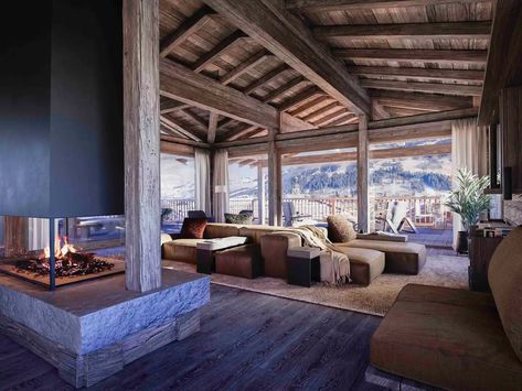 Sonnfeld Lodges Jochberg | Brunnkogel Lodge | Ski-in Ski-out Pole Barn Homes Interior, Chalet Modern, Living Room Wood Floor, Chalet Interior, Log Home Decorating, Chalet Style, Light Wood Floors, Trendy Living Rooms, Ski Chalet