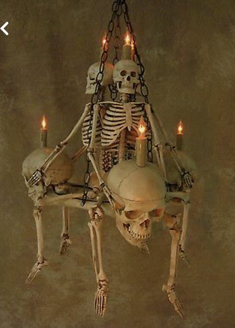 Skeleton Chandelier, Halloween Chandelier, Seasonal Wall Decor, Halloween Props Diy, Haunted Dollhouse, Halloween Prop, Horror Decor, Goth Home Decor, Scary Halloween Decorations