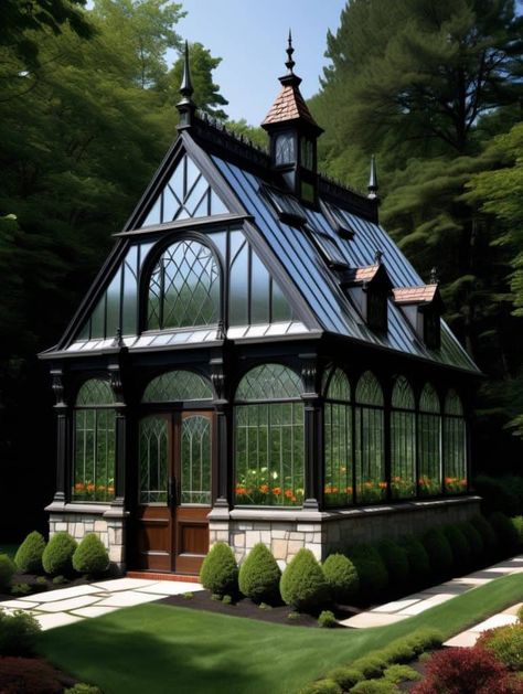 29 Enchanting Victorian Greenhouses for Your Backyard Haven - Peak Patio Life Solarium With Fireplace, Hartley Greenhouse, Victorian Greenhouse Conservatory, Victorian Conservatory Interior, Victorian Backyard, Sims Exterior, Victorian Gazebo, Patio Greenhouse, Rustic Greenhouses