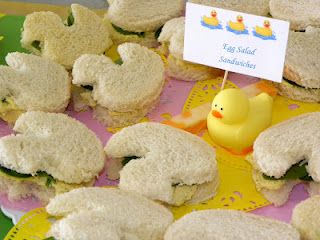 Ducky Party Ideas, Duck Themed Food Ideas, Make Way For Ducklings Party, Duck Party Food Ideas, Duck Themed Party Food, Duck Themed Food, Duck Birthday Party Food, Duck Birthday Theme Decoration, Duck Party Food