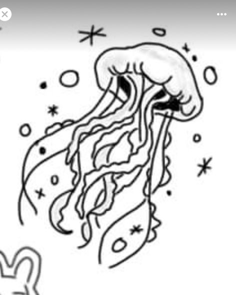 Jellyfish Stencil, Jellyfish Outline, Cute Jellyfish, Tattoo Practice, Jellyfish, Tatting, Tattoos, Quick Saves