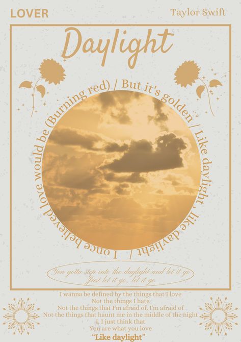 Taylor Swift Lyric Posters Vintage, Taylor Swift Daylight Poster, Taylor Swift Print Aesthetic, Daylight Taylor Swift Poster, Daylight Aesthetic Taylor Swift, Lover Poster Taylor Swift, Daylight Lyrics Taylor Swift, Daylight Taylor Swift Wallpaper, Daylight Taylor Swift Aesthetic