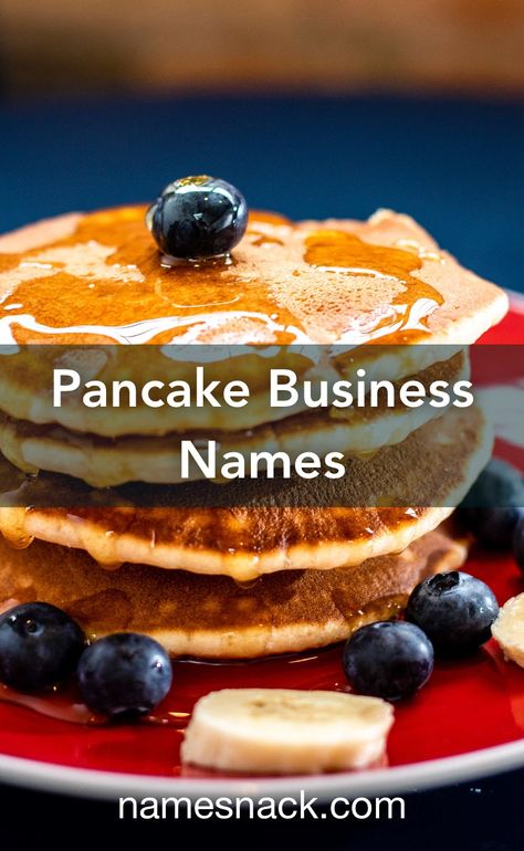 Breakfast Names Ideas, Pancake Business Ideas, Brunch Names Ideas, Cafe Names Ideas Creative Logo, Unique Cafe Name Ideas, Mini Pancakes Business, Unique Names For Food Business, Pancake Business, Cake Shop Names