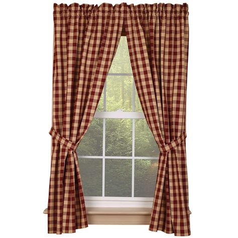 The Country House Online Store Buffalo Check Curtains, Check Curtains, Curtain Shop, Farmhouse Curtains, Country Curtains, Quality Curtains, Park Designs, Rustic Curtains, Parking Design