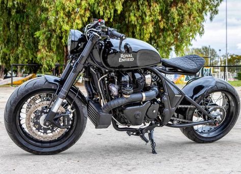 Turbo Interceptor: Turbocharged Royal Enfield 650 Bobber! – BikeBound Royal Enfield Interceptor 650 Custom, Royal Enfield Bobber, Royal Enfield 650, Royal Enfield Interceptor 650, Royal Enfield Interceptor, Interceptor 650, Sportster Bobber, Bobber Style, Turbo Intercooler