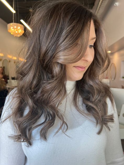 Cool toned brunette. Reverse balayage lived in hair color. Cool Toned Brunette, Lived In Hair Color, Lived In Hair, 2c Hair, Ashy Brown, Reverse Balayage, Cool Tones, Hair Inspo, Hair Ideas