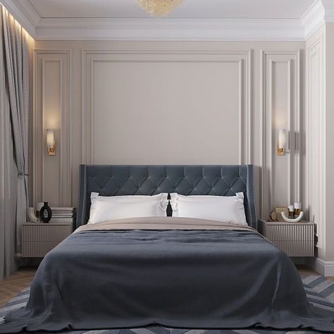 Neoclassical Bedroom, Living Room Panelling, Luxury Room Bedroom, Bedroom Interior Design Luxury, Home Door Design, Bedding Inspiration, Modern Bedroom Interior, Luxury Bedroom Master, Classic Bedroom