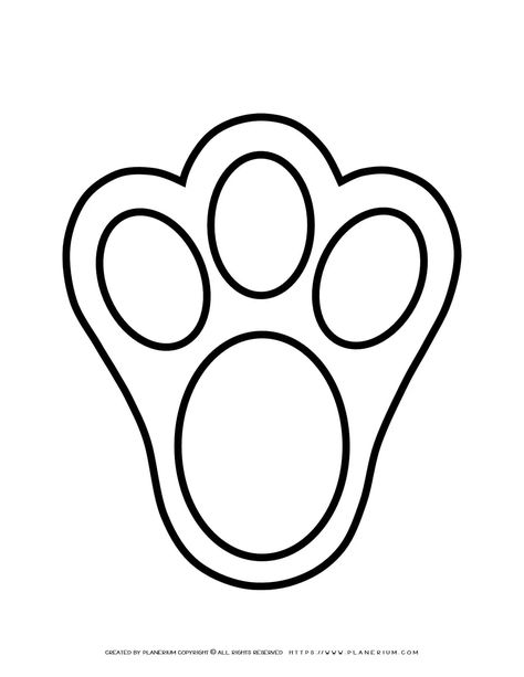 Footprint Template, Paw Template, Bunny Footprint, Easter Bunny Footprints, Bunny Paws, Spring Activity, Feet Drawing, Animal Learning, Rabbits Foot