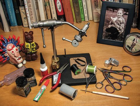 Common-sense advice on setting up your first fly-tying bench. [by Bill “Bugs” Logan] FOR BEGINNERS, SETTING UP TO TIE FLIES can at first appear every bit as complicated as gearing up to fish. If you’ve been thinking of giving fly tying a try, I’m sure you’ve already been confronted with a bewildering array of tools. Most of them are ingenious and damned cool looking, too. Of course, that doesn’t help clear up the confusion. Well, guess what? Tools are just tools, and too often, cleverness ove... Tying Flies, Fly Tying Tools, Fly Casting, Fishing For Beginners, Live Bait, Fly Fishing Tips, Smallmouth Bass, Fly Fisherman, Best Fishing