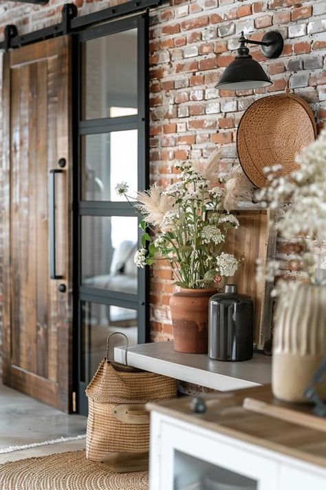 Industrial Entryway Ideas: First Impressions Industrial Entryway Ideas, Modern Industrial Entryway, Industrial Sofa, Modern Industrial Decor, Industrial Entryway, Backyard Balcony, Industrial Chair, Minimalist Dining Room, Entryway Ideas