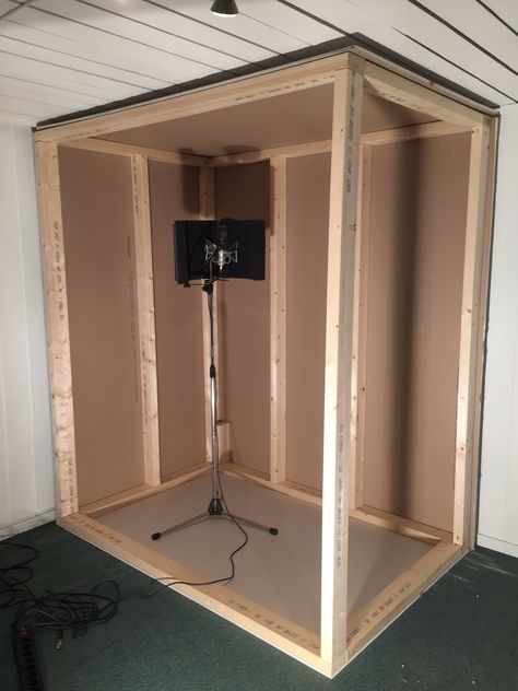 Vocal booth start. Pvc Vocal Booth, Vocal Booth Design, Diy Recording Booth, Music Studio Room Design, Studio Recording Room, Diy Vocal Booth, Capsule Bed, Studio Room Design, Vocal Booth