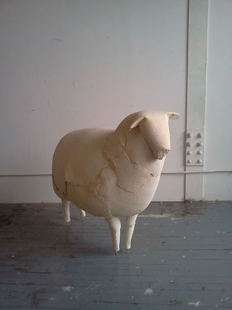 Pottery Room Ideas Design Studios, Sheep Images, Sheep Sculpture, Ceramic Sheep, Sheep Design, Indie Game Art, Anatomy Sculpture, Sheep And Lamb, Cardboard Art