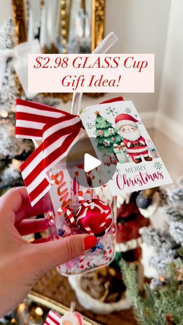 Ashley Temple on Instagram: "Comment CUP IDEA and I’ll send you the links to shop the cup and the stripe bows!   I’m giving you 2 FREE holiday digital tags you can print at home. Just comment the words above (CUP IDEA) and you can sign up to receive them!   Hi, I’m Ashley! I share tons of party favors, gift ideas, seasonal decor and all of the treasures on Amazon that you didn’t know you needed.   Please follow my page for more holiday gift idea ideas ! ♥️" Tumbler Cup Gift Ideas Filled, Stanley Cup Gift Ideas Filled, Tumbler Gift Ideas Filled, Cup Gift Ideas Filled, Cup Gift Ideas, Ashley I, Follow My Page, Christmas Gift Baskets, Cup Gifts