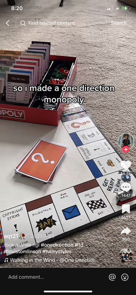 One Direction Monopoly, Harry Styles Monopoly, One Direction Gift Ideas, One Direction Diy, One Direction Crafts, One Direction Gifts, One Direction Fandom, Big Red Bus, Harry Styles Smile