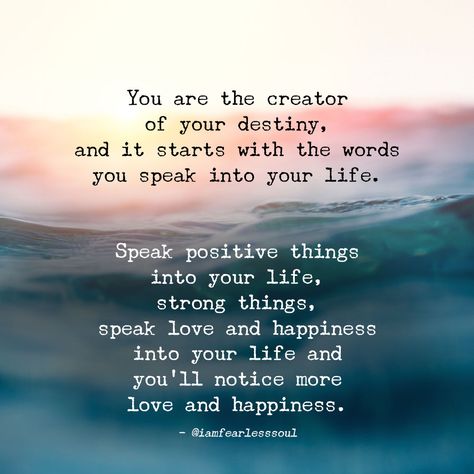 This Is How Powerful Your Words Are - Be Careful What You Speak Into Your Life What You Speak You Create, Speak Things Into Existence Quotes, Speak Life Over Yourself, Speak Positive Words Into Your Life, Speak Life Quotes, Be Careful With Your Words, Yoga Mat Quotes, Bali Retreat, Finding Love Quotes