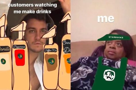 19 Tiny Things Starbucks Employees Hate That You Do Barista Humor, Starbucks Memes, Barista Problems, Starbucks Funny, Barista Outfits, Working At Starbucks, Coffee/wine Bar, Starbucks Barista, Old Memes