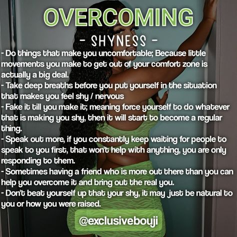How To Act Unbothered, Baddie Tips Self Care, Tips To Be A Baddie, Confident Tips Baddie, Overcoming Shyness, Tips To Glow Up Mentally And Physically, Overcome Shyness, How To Overcome Shyness, Study Tips For Students