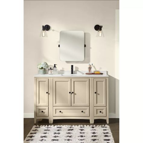 Bathroom Vanity Color Ideas Paint, Beige Vanity Bathroom, Best Paint Colors For Bathroom, Bathroom Vanity Paint Colors, Beige Paint Colors Sherwin Williams, Cream Colored Bathrooms, Vanity Paint Colors, Paint Colors For Bathroom, Bathroom Vanity Paint