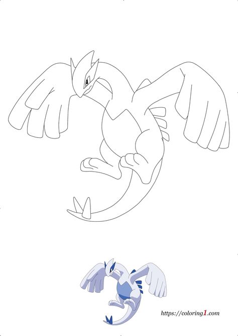 Legendary Pokemon Lugia Coloring Pages - 2 Free Coloring Sheets (2021) Legendary Pokemon Drawings Sketches, Pokemon Coloring Pages Legendary, Legendary Pokemon Coloring Sheets, Pokemon Legendary, Pokemon Coloring Sheets, Pokemon Lugia, Rare Pokemon Cards, Pokemon Halloween, Pokemon Eevee Evolutions