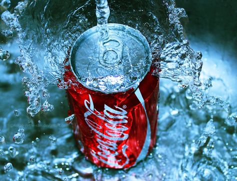 CocaColic by naked-in-the-rain on deviantART Coca Cola Pictures, Coca Cola Poster, Advanced Higher Art, Creative Shots, Higher Art, Colour Drawing, Always Coca Cola, World Of Coca Cola, Painting Water