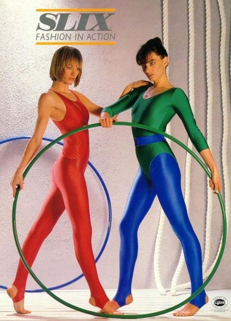 #80s #fitness #fashion #workout #hula #hoop #stirrup #leggings 80s Gym, 80s Fitness, 80s Workout Outfit, Aerobic Outfits, 80s Workout Clothes, Metallic Leotard, Neon Swim, Retro Fitness, 80s Workout