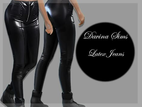 Check out these Leather pants created by DavinaSims! Sims 4 City Living, Mods Sims 4, Gothic Pants, Sims 4 Cc Skin, Sims 4 Expansions, Sims 4 Collections, Sims Hair, Leather Pants Women, Sims 4 Cc Finds