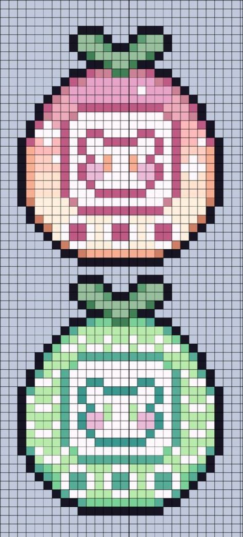 Perler Bead Kawaii Pattern, Kidcore Pixel Art, Heartstopper Leaves Pixel Art, Kandi Patterns Pixel Art, Boba Pixel Art, Cute Perler Bead Patterns Kawaii, Tamagotchi Pixel Art, Pixel Art Ideas Anime, Pixel Art Matching