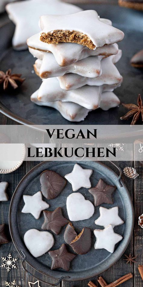 Vegan German Christmas Cookies, Vegan Christmas Bread, Christmas Vegan Cookies, Christmas Baking Vegan, Vegan Xmas Cookies, Christmas Vegan Desserts, Vegan Christmas Baking, Vegan Lebkuchen, Vegan Gingerbread House