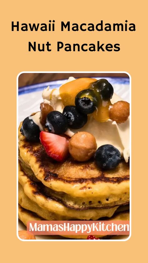 Aloha guys, Today, I will make a special pancake from Hawaii, it's the Hawaii Macadamia Nut Pancakes. Macadamia nuts are yummy nuts from Hawaii. They're great for breakfast because they give you energy and make pancakes taste really, really good! These pancakes are awesome to make, very delicious, and different as well. Macadamia Nut Pancakes, Blackberry Compote, Banana Protein Pancakes, Make Pancakes, Banana Pancakes Recipe, Banana Protein, Happy Kitchen, Macadamia Nut, Pumpkin Spice Season