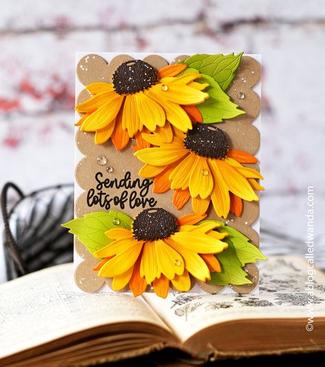 Cone Flower Cards, Coneflower Cards, Layering Cards, Honeybee Cards, Flower Cards Handmade, Bee Stamp, Cone Flowers, Autumn Cards, Sunflower Cards