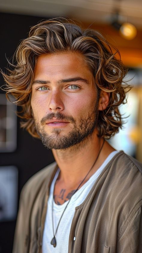 23 Best Haircuts for Men with Thick Hair: Handsome Looks Men’s Long Hairstyles Wavy, Man Wavy Haircut, Men’s Long Wavy Hair, Long Men S Haircut, Thick Hair Styles For Men, Mens Long Hairstyles Wavy Thick Hair, Medium Wavy Hair Men, Men’s Haircut For Wavy Hair, Cowboy Haircut Men