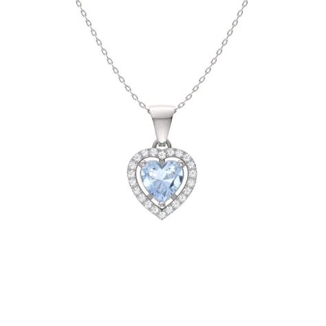 Natural and Certified Gemstone and Diamond Heart Petite Necklace in 14k White Gold | 0.45 Carat Pendant with Chain Chain Clothing, Petite Necklace, Aquamarine Necklace, Valentines Day Gifts For Her, Pendant With Chain, Diamond Heart, Aquamarine, Shoes Jewelry, Solid Gold