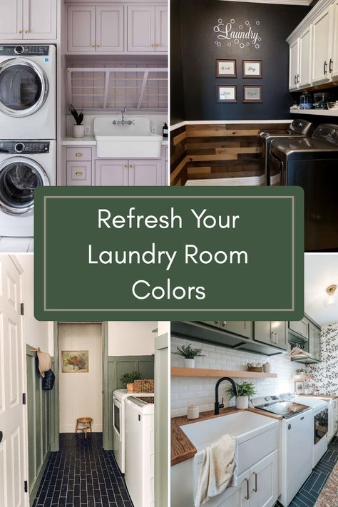 Are you ready to transform your laundry room into a bright and cheerful space? Discover easy and fun paint color ideas that can completely upgrade your laundry area! From soothing pastels to vibrant hues, we’ll help you pick the best colors to make your chores enjoyable. A well-painted laundry room can not only boost your mood but also increase the functionality and aesthetics of this essential space in your home. Explore our top 10 paint color choices for laundry rooms that are bound to inspire your next project! Laundry Room With Red Washer And Dryer, Small Green Laundry Room, Laundry Room Wall Color Ideas, Eclectic Laundry Room Ideas, Burgundy Laundry Room, Wainscoting Laundry Room, Laundry Room Accent Wall Paint, Paint Colors For Laundry Room, Laundry Room Wall Colors