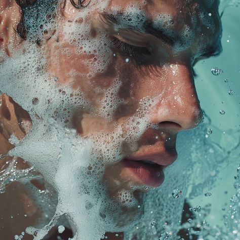 Dive into a world of pure freshness with our cleansing foam! 🌊🫧 #LightAsAir #LimeHabit Shower Scrub, April 27, Photography Poses For Men, Jack Black, Poses For Men, A World, New Work, Photography Inspiration, Diving