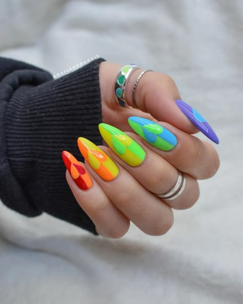 Fun Festival Nails, Pride Nail, Artistic Nails, Rainbow Nails Design, Retro Nails, Festival 2024, Beauty Nails Design, Stylish Nails Designs, Have A Lovely Day