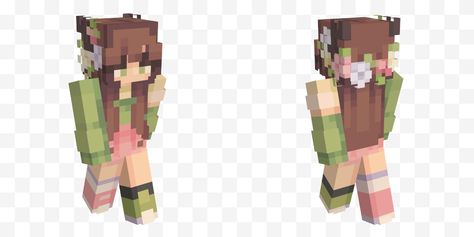 Minecraft Skins Green, Minecraft Lore, Minecraft Character Skins, Mc Skin, Minecraft Stickers, Skin Mine, Flower Skin, Spring Skin, Minecraft Girl Skins