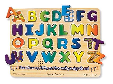 Melissa  Doug Alphabet Sound Puzzle  Wooden Peg Puzzle With Sound Effects 26 pcs *** Read more reviews of the product by visiting the link on the image.Note:It is affiliate link to Amazon. #party Abc Sounds, Alphabet Sound, Abc Puzzle, Alphabet Puzzle, Sports Games For Kids, Alphabet Sounds, Alphabet Puzzles, Wooden Alphabet, Teaching The Alphabet