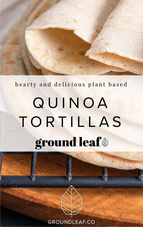 Healthy Homemade Tortillas, Quinoa Wrap Recipes, Quinoa Tortillas, Healthy Homemade Bread, Cook Quinoa, Taco Fillings, Tortilla Recipe, Whole Food Diet, Homemade Tortillas