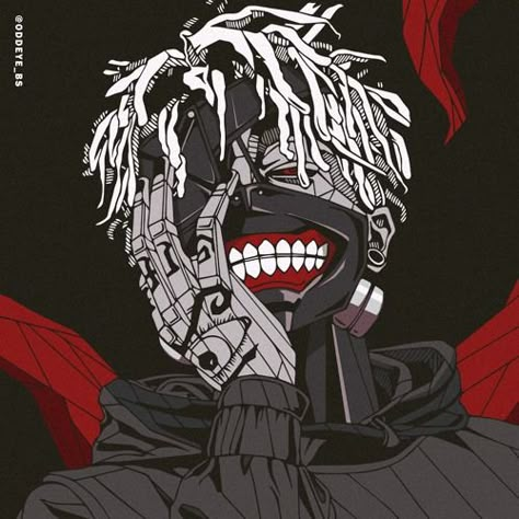 Anime Rapper, Rapper Art, Dope Cartoon Art, Black Anime, Tokyo Ghoul, Rappers, Cartoon Art, Rap, Naruto