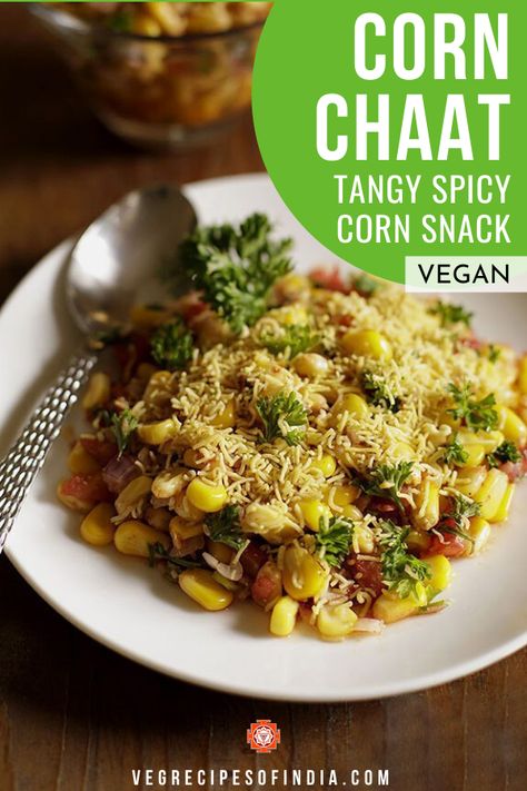 Sweet Corn Recipes Indian, Corn Chaat, Indian Chats Recipes, Corn Recipes Indian, Corn Recipes Indian Snacks, Sweet Corn Chat Recipes, Indian Corn Recipes, Sweet Potato Chaat Indian Snacks, Masala Sweet Corn Recipes