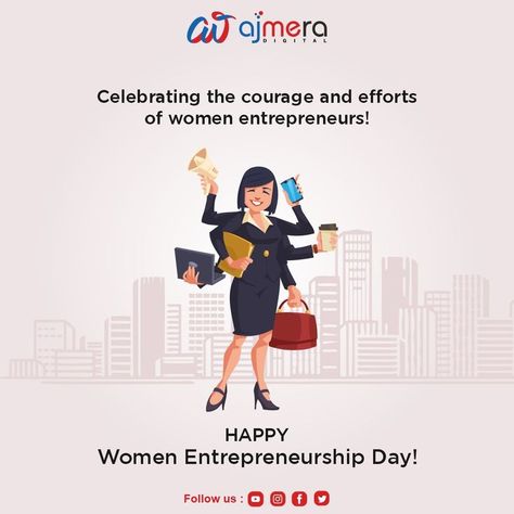 Surround yourself with a trusted and loyal team. It makes all the difference. Ajmera Digital wishes all courageous women a very Happy Women Entrepreneurship Day! #womenenterpreneurshipday2021 #womenenterpreneur #enterprenuership #womenempowerment #ajmeradigital #digitalprinting #clothingbrand #ajmerafashion Women Entrepreneurship Day, Women Entrepreneurship, Social Media Advertising Design, Surround Yourself, Happy Women, Advertising Design, Female Entrepreneur, Very Happy, Women Empowerment