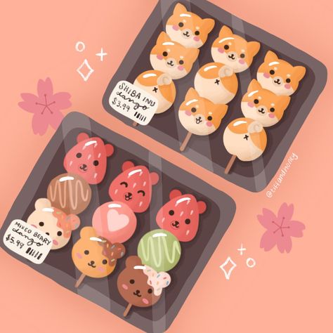 Kawaii Food Art, 귀여운 음식 그림, Food Cartoon, Food Illustration Art, Kawaii Illustration, Cute Food Drawings, Cute Food Art, Aesthetic Template, Cute Kawaii Drawings