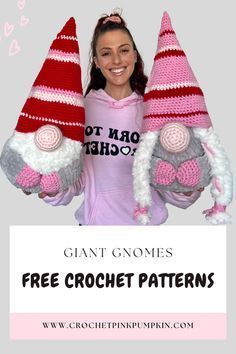 Crochet Gnomes Pattern, Crochet Gnomes Pattern Free, Crocheted Gnomes, Gnomes Crochet, Gnome Crochet Pattern, Crochet Gnomes, Gnome Crochet, Crochet Gnome, Crochet Valentine