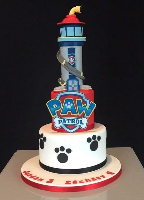 At first when this customer asked for a Paw Patrol cake with the Look out Tower , my first reaction to the tower was it couldn't be done !! A few contemplative moments later I changed my mind Paw Patrol Look Out Tower Cake, Paw Patrol Lookout Tower Cake, Paw Patrol Tower Cake, Paw Patrol Lookout Tower, Mickey Mouse Clubhouse Birthday Cake, Look Out Tower, Paw Patrol Lookout, Paw Cake, Paw Patrol Birthday Decorations